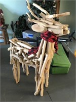 Log Reindeer Holiday Sculpture