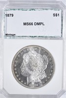 1879 MORGAN DOLLAR PCI GEM BU DMPL