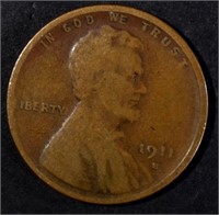1911-S LINCOLN CENT VG