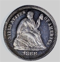 1868 HALF DIME, SUPERB PROOF!