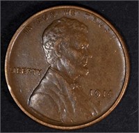 1914-S LINCOLN CENT AU