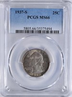 1937-S WASHINGTON QUARTER PCGS MS-66