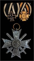 German WWI Ribbon Bar and Nazi War Merit Cross