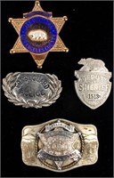 Assorted Police Badges 4 Pieces.