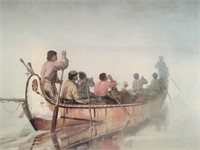 Frances Ann Hopkins "Canoes in a Fog" Print