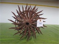 Iron Rotary Tine Wheel  13" Rd x 16"