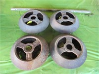 12" rd Iron Industrial Wheels 12 x 4   (4 X $)