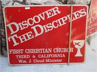 1st Christian Church Sign 48 x 36 ''Alum.''
