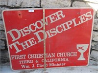 1st Christian Church Sign 48 x 36  ''Alum.''
