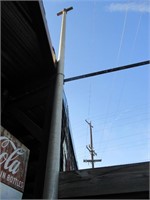 Alum Flag Pole w/ Welded Base  (3 Bolts)  5 x 20'h
