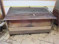General Store Type Wood Chest w/ Screen Lid