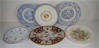 Five antique and later plates / shallow bowls