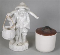 Chinese white ceramic lidded bowl
