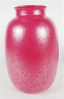 Retro Poole pottery pink lustre vase