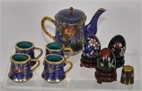 Collection Chinese cloisonne miniature pieces