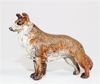 Early cold painted collie dog figure