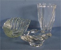 Orrefors crystal mantle vase
