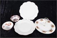 Five pieces English ceramic tableware