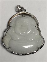 $355 Sterling Silver Jade Pendant