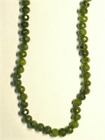 $1000 Sterling Silver Clasp Jade Necklace