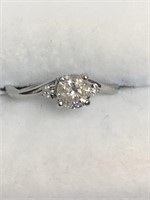 $6500.14K Diamond(0.67ct) 2 side Dia(0.55ct) Ring