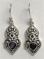 $320. S/Silver Iolite Earrings(7.97g)