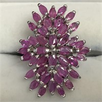 $500. S/Silver Pink Sapphire Ring
