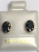 $300. 10KT Gold Sapphires(2.2ct) Earrings