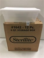 STERILITE 12 PC 6 QT STORAGE BOX