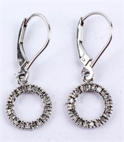 Jewelry 10kt White Gold Diamond Earrings
