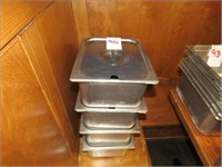 LOT, (4) 6-1/2" SS HOTEL PANS W/LIDS