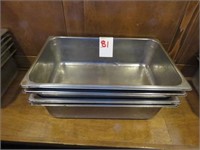 LOT, (4) 6"D SS HOTEL PANS