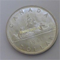 1961 Silver Canadian Dollar Coin
