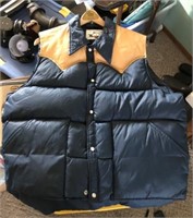 Men's Xlarge Woolrich Leather & Down Vest