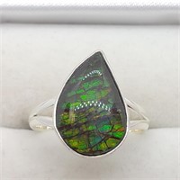 $400 S/Sil Ammolite Ring