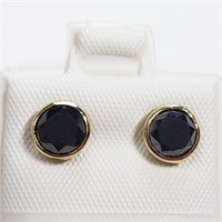 $1500 14K 2 Black Diamonds Earrings