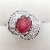 $280 S/Sil Spanish Style Ruby CZ Ring