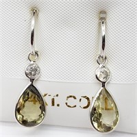 $6600 14K Zultanite  Diamond Earrings
