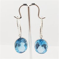 $2500 14K Blue Topaz Earrings