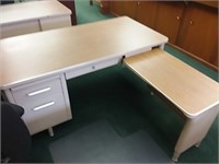 (2)metal Steel case desks