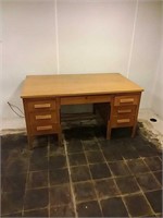 Oak flat top desk