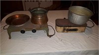 (2)pc's of copper, (2)electric hot plates