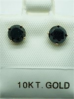 $1200 10K Black Diamond Earrings