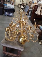 LG. Brass chandelier