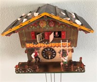 German Log Cabin Collectible Holiday Clock