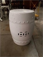 White garden stool