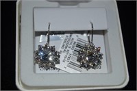 STERLING SWARVOSKI SNOWFLAKE EARRINGS