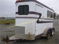 2000 HAWK TANDEM AXLE TWO STALL HORSE TRAILER