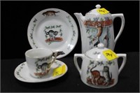 18 PC. CHILDS TEA SET - CATS AND DOGS