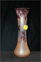 13 1/2" VASE - HAND PAINTED - ARTIST SIGNED